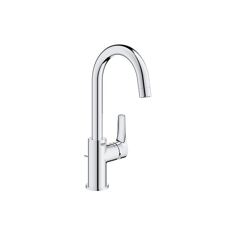 Mitigeur de lavabo Grohe Eurosmart L-Size, déport 140 mm, chromé, avec garniture d’écoulement