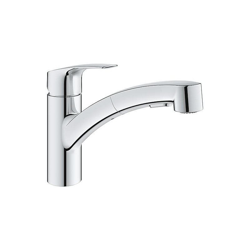 Mitigeur d’évier Grohe Eurosmart douchette extractible saillie 227 mm chrome