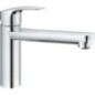 Mitigeur d’évier Grohe Eurosmart, col de cygne, déport 222 mm, chromé