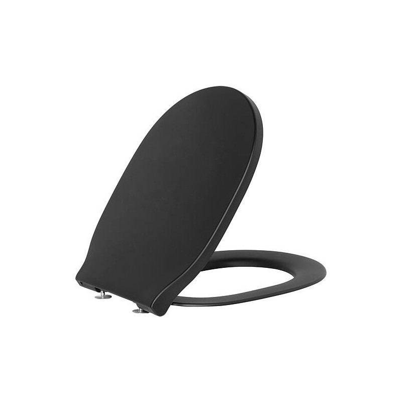 Lunette WC standard Ideal Connect Air noir, avec Softclose