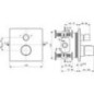 Thermostat de baignoire encastré Ideal Standard Ceratherm C100, rosace 163 x 163 mm chromé