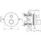 Thermostat de douche encastré Ideal Standard Ceratherm T100, rosace Ø 163 mm chromé