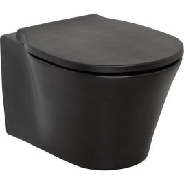 WC suspendu Ideal Standard Connect Air lxhxp: 360x350x540 mm sans bord de rinçage noir mat