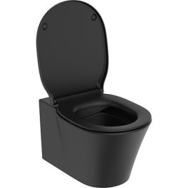 WC suspendu Ideal Standard Connect Air lxhxp: 360x350x540 mm sans bord de rinçage noir mat