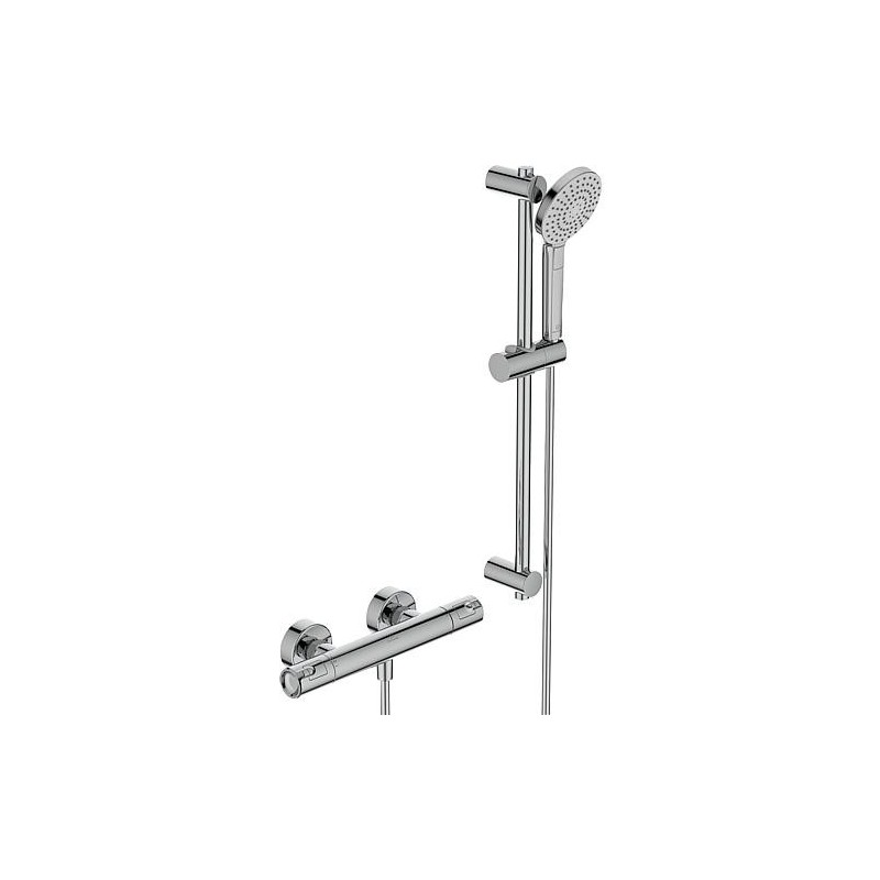 Set de douche Ideal Standard avec thermostat de douche, chromé Ceratherm 50, 600 mm