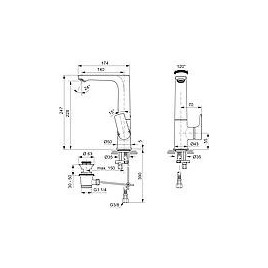 Mitigeur de lavabo Ideal Standard Connect Air bec haut a. garn. d’écoul.