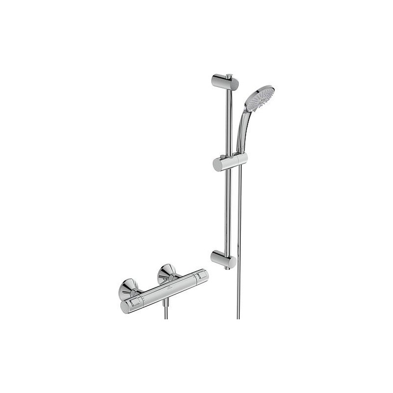 Set de douche Ideal Standard avec thermostat de douche, chromé Ceratherm 25, 600 mm