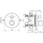 Thermostat de baignoire encastré Ideal Standard Ceratherm T100, rosace Ø 163 mm chromé