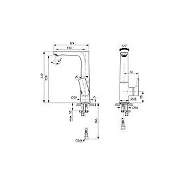 Mitigeur de lavabo Ideal Standard Connect Air bec haut s. garn. d’écoul.