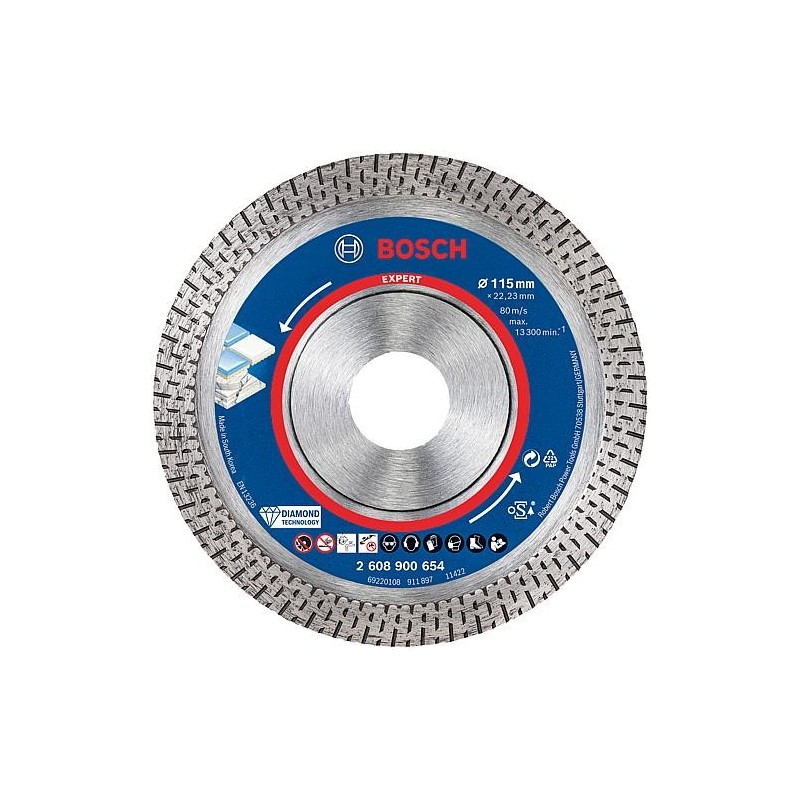 Disque à tronçonner diamanté BOSCH® EXPERT HardCeramic Ø 115 x 22,23 x 1,4 mm5 x 22,23 x 1,4 mm