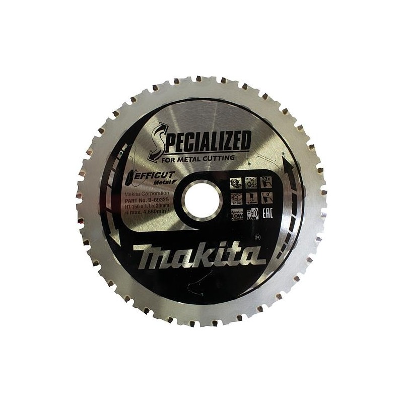 Lame de scie circulaire MAKITA® Ø 150 x 1,1 x 20 mm, 48 dents, pour métal et aluminium