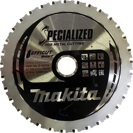 Lame de scie circulaire MAKITA® Ø 150 x 1,1 x 20 mm, 48 dents, pour métal et aluminium