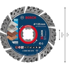 Disque à tronçonner diamanté BOSCH® EXPERT Multi Material  Ø 115 x 2,4 mm X-LOCK®