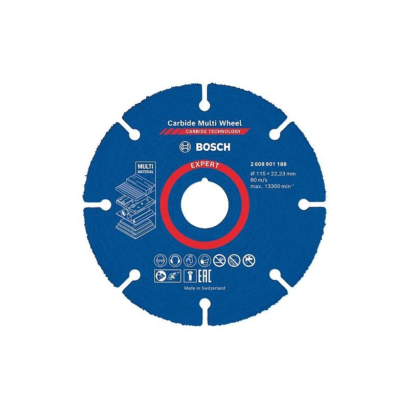 Disque à tronçonner BOSCH EXPERTCarbide Multiwheel Ø 115 x 22,23 mm