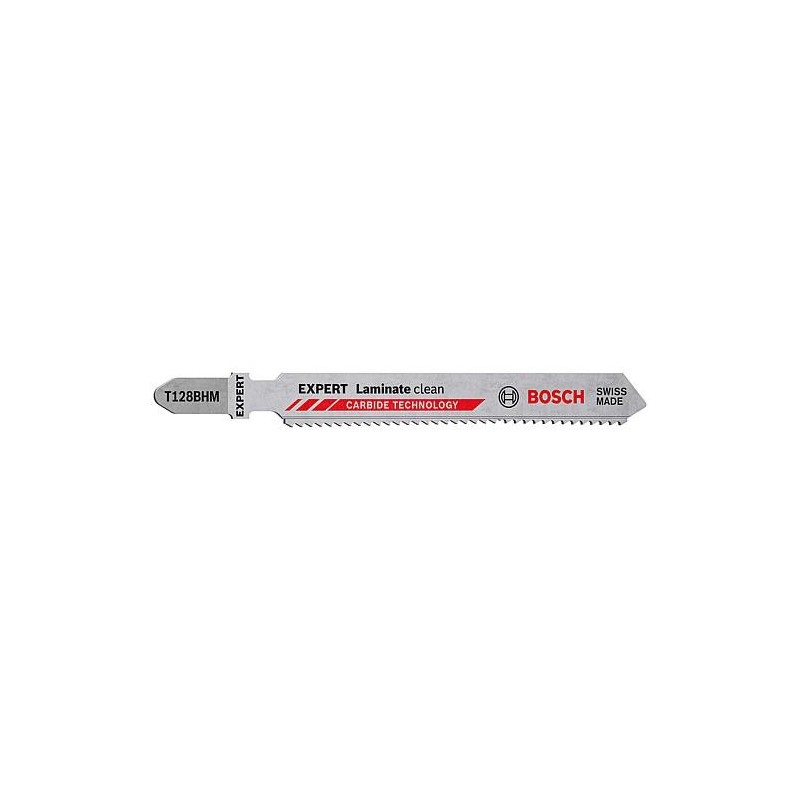 Lames de scie sauteuse BOSCH® EXPERT T128BHM longueur 92 mm, pour plancher stratifié, conditionnement 3 pièces