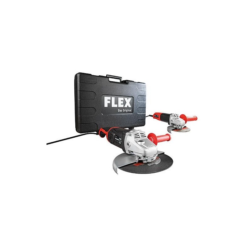 Set Meuleuses d’angle FLEX L 2200, 230 avec 2200 W Ø 230mm et L811 avec 800 W Ø 125mm