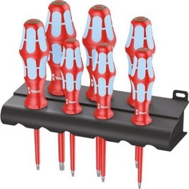 Jeu de tournevis VDE WERA®, 7 pièces, TORX, acier inoxydable