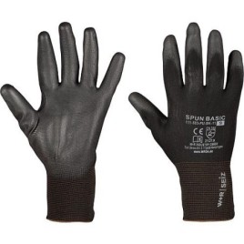 Gants de montage SPUN BASIC PE noir taille S