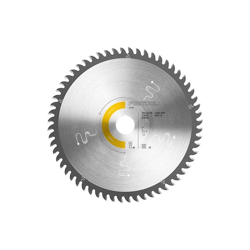 Lame de scie circulaire pour panneaux plaqués, parquet, plastiques durs, PVC dur, bois massif, panneaux lattés 254 x 30 x 2,4