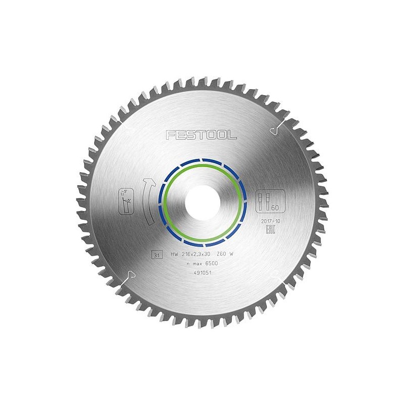 Lame de scie circulaire pour bois massif, panneaux revêtus et plaqués 216 x 30 x 2,3 mm, 48 dents