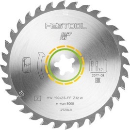 Lame de scie sabre Festool 190 x2, 6mm percage Ø FF, dents 21, pour materiaux en bois et panneaux de matériaux de construction