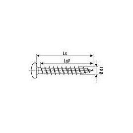 Vis à tête demi-ronde Spax T-Star plus T30 filetage compl. Wirox 6,0x60 UE 200