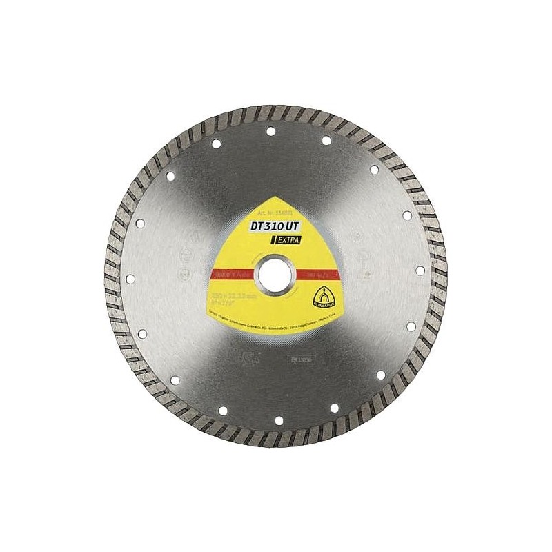 Disque à tronçonner diamant KLINGSPOR DT 310 UT EXTRA 230 x 22,2 3mm bord fermé