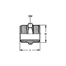 PVC-U - Raccord adhesif Nipple double, 3/8"