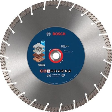 Disque diamant BOSCH Expert Multi materiau Ø 300x22,23x2,8mm