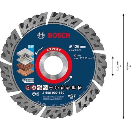 Disque diamant BOSCH Expert Multi materiau Ø 300x22,23x2,8mm