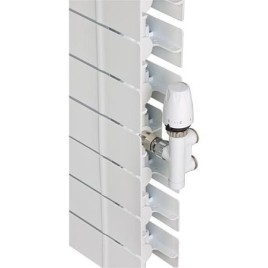 Radiateur Alu Garda S/90 AC avec raccord milieu Type 1800-9, RAL 9010