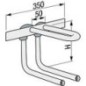 Liaison murale avec raccord radiateur tube acier C 15x1,2 mm, H 240 mm Forme U sans isolation