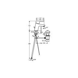 Mitigeur de lavabo Hansa Hansaprimo saillie 107 mm chrome