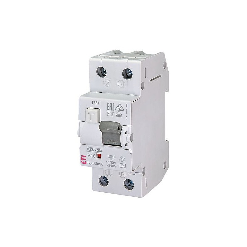 Disjoncteur-interrupteur différentiel FI/LS, KZS-2M, B16A, 30mA, 10kA, Type A