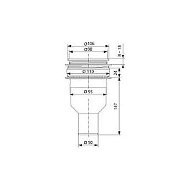 Evacuation verticale de douche pour Receveur 93 966 10 A 12