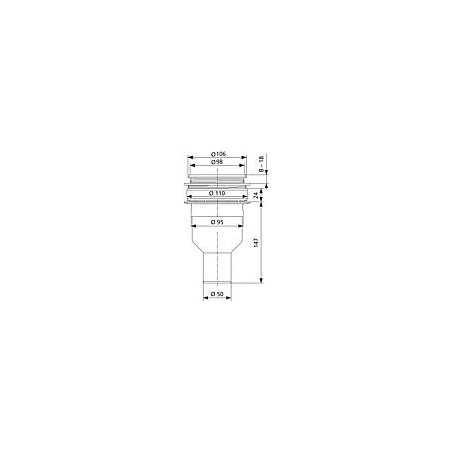 Evacuation verticale de douche pour Receveur 93 966 10 A 12