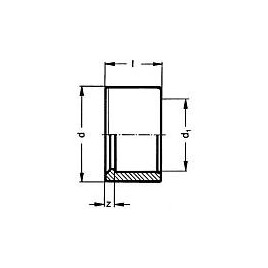 PVC-U - Raccord adhesif Reduction courte, 90 x 50 mm, avec support et manchon adhesif