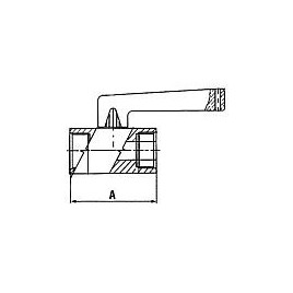 mini vanne spherique levier long type 407 ext/int 1/2" ,