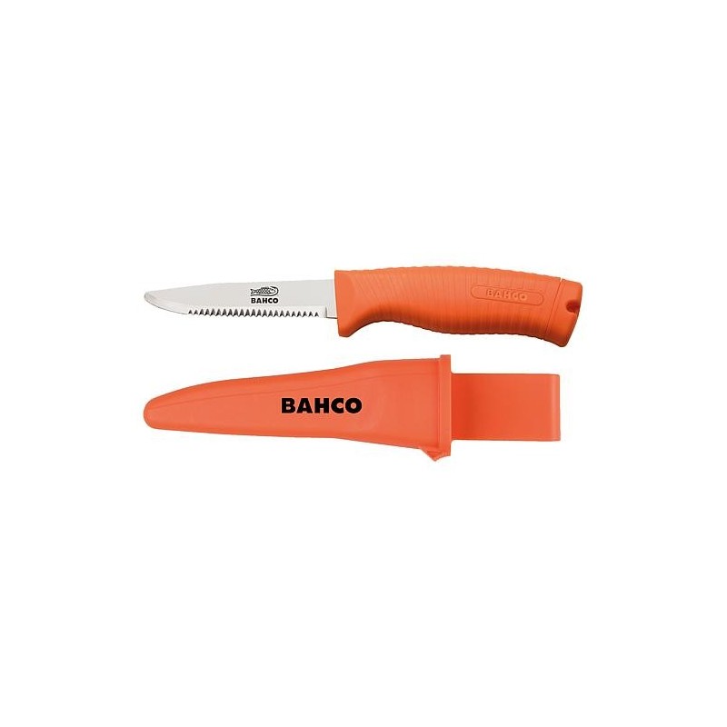 couteau de survie BAHCO 1446- FLOAT, 226mm del ong, lame 102mm poignee fluo