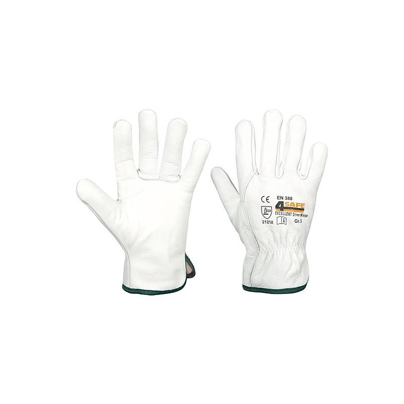 Gants de conduite hiver molletonnés, taille XXL