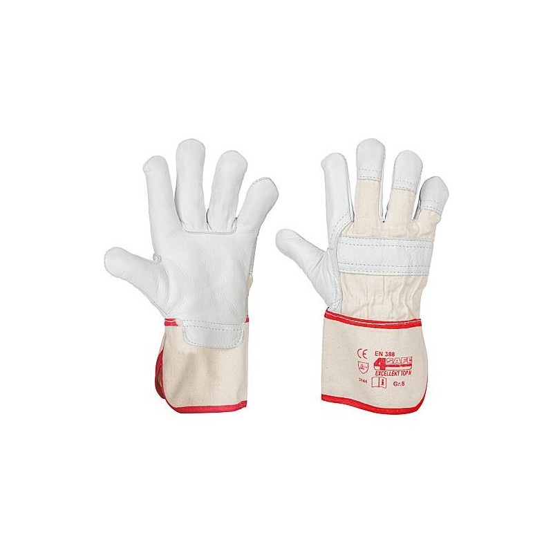 Gants en cuir "Excellent N", qualite top EN 388, Cat. 2, Taille M/08