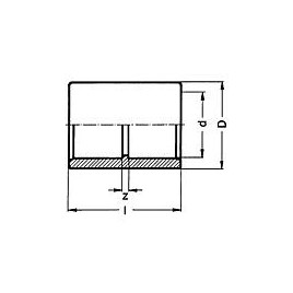 PVC-U - Raccord adhesif Manchon, 63 mm