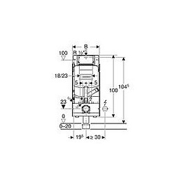 element WC GIS 114 cm Duofresh avec Sigma encastre 320 aspiration odeur par evac d air