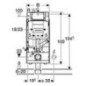 element WC GIS 114 cm Duofresh avec Sigma encastre 320 aspiration odeur par evac d air