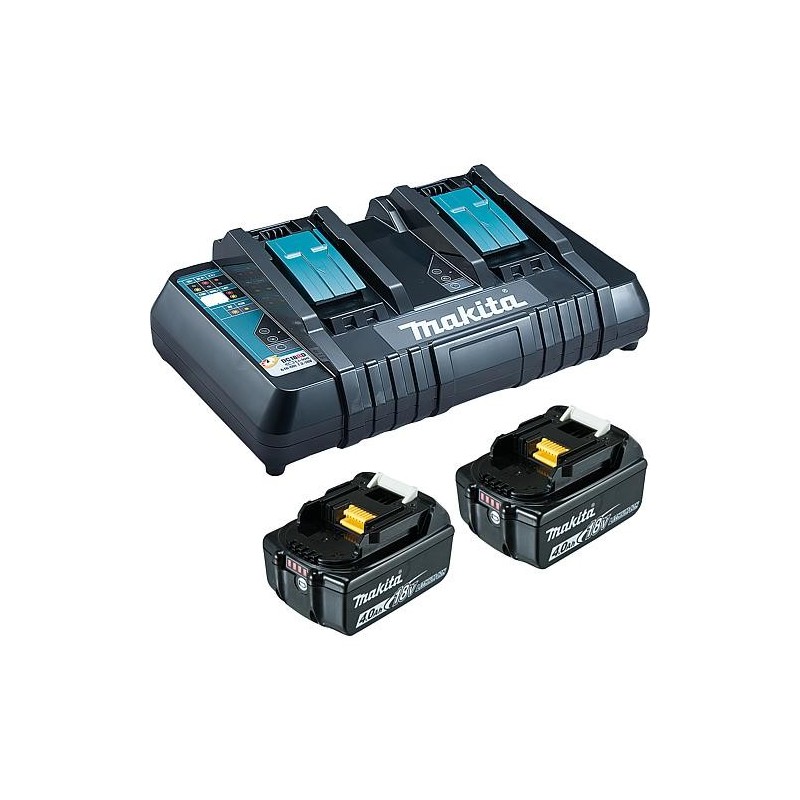 Kit Batteries MAKITA 18V avec 2x 4,0 Ah batteries et chargeur rapide