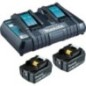 Kit Batteries MAKITA 18V avec 2x 4,0 Ah batteries et chargeur rapide