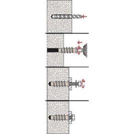 Cheville béton cellulaire FTP K6 UE 25