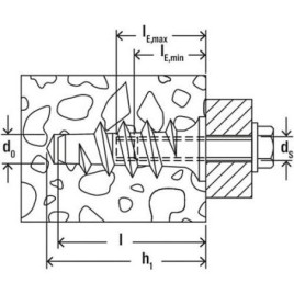 Cheville béton cellulaire FTP K6 UE 25