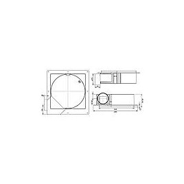 Boite encastrée Evenes Typ UK sortie latérale NW75, profondeur de montage 83 mm