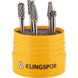 Kit Fraise-carbure KLINGSPOR 5 piéces denture spéciale